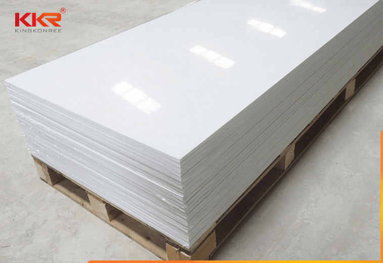 Pure Solid Surface Galaxy White Acrylic Solid Surface Sheet KKR-M2700